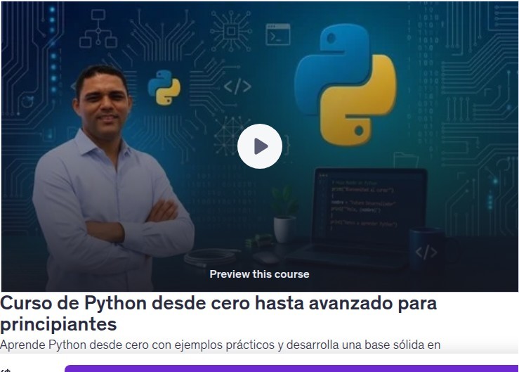 Curso de Python desde cero hasta avanzado para principiantes
