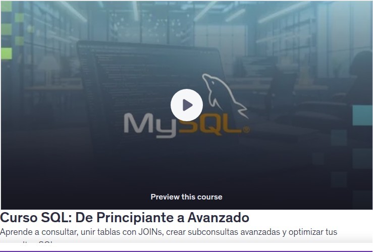 Curso SQL: De Principiante a Avanzado