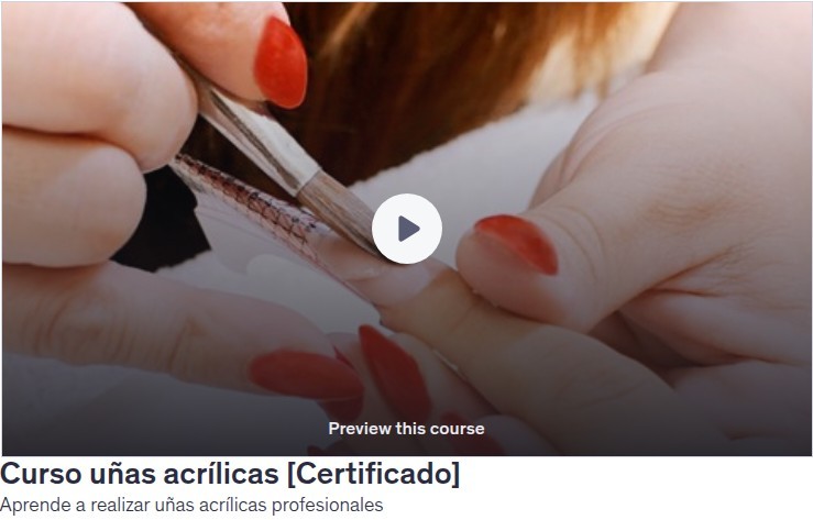 Curso uñas acrílicas [Certificado]