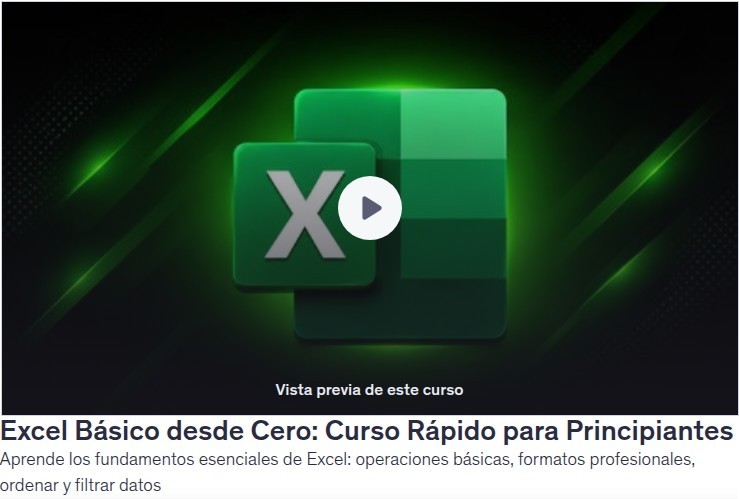 Excel Básico desde Cero: Curso Rápido para Principiantes