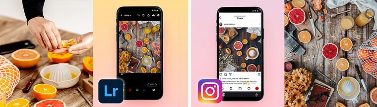 Fotografía flat lay llena de color para Instagram
