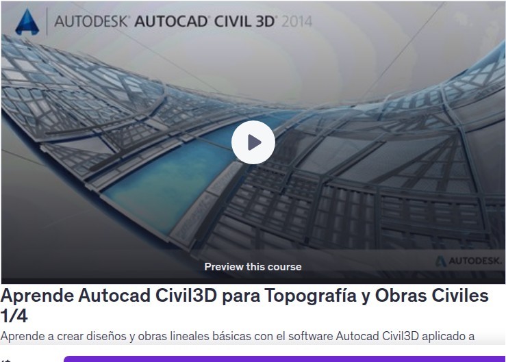 Aprende Autocad Civil3D para Topografía y Obras Civiles 1/4