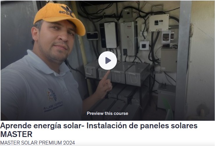 Aprende energía solar - Instalación de paneles solares MASTER