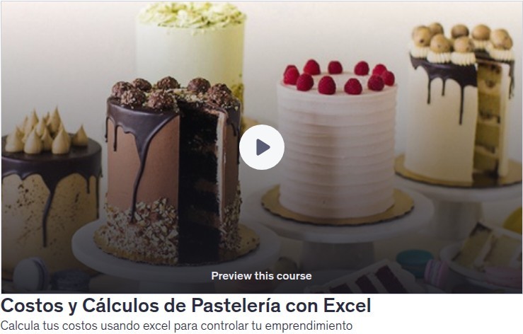 Costos y Cálculos de Pastelería con Excel