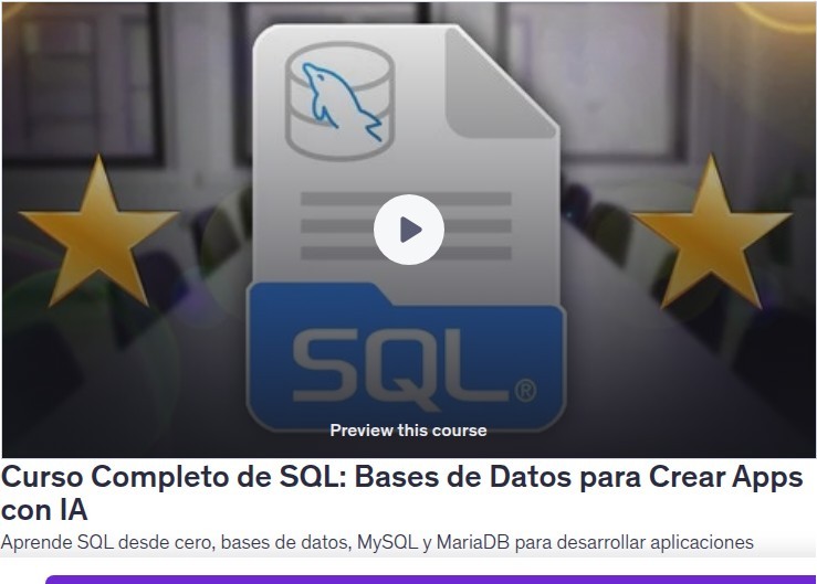 Curso Completo de SQL: Bases de Datos para Crear Apps con IA