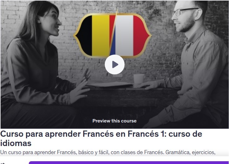 Curso para aprender Francés en Francés 1: curso de idiomas