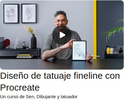 Diseño de tatuaje fineline con Procreate
