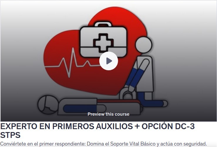 Experto en Primeros Auxilios + Opción DC-3 STPS