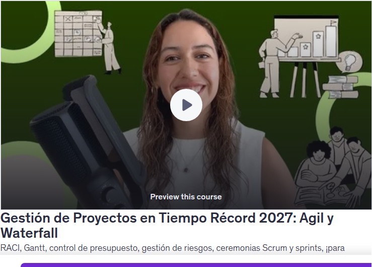 Gestión de Proyectos en Tiempo Récord 2027: Agil y Waterfall