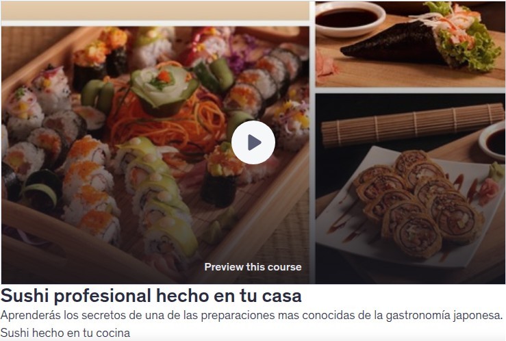 Sushi profesional hecho en tu casa